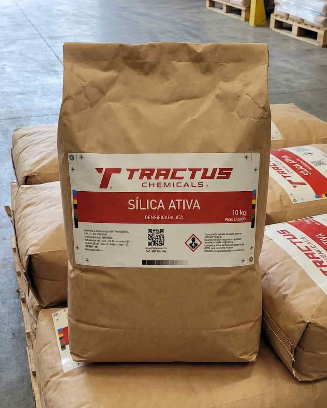 Sílica industrial — grãos de dióxido de silício